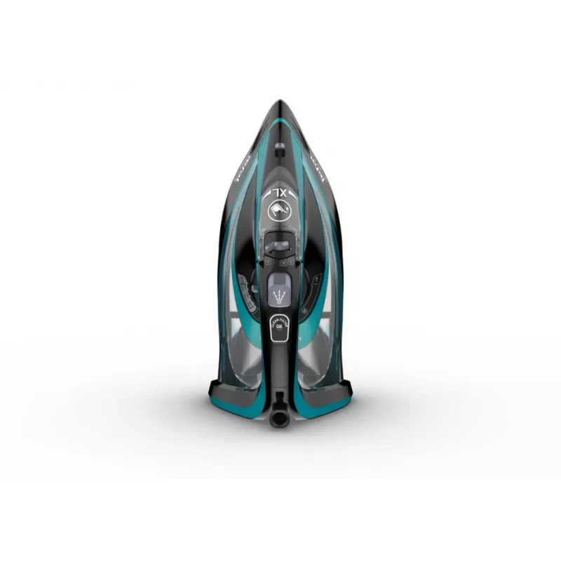 Tefal Ultimate Pure FV9844 sausas ir garinis lygintuvas, Durilium Autoclean padas, 3200 W, juoda, mėlyna