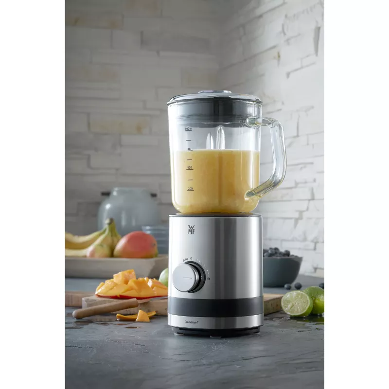 Stalo blenderis WMF KITCHENminis 0416490011, 0,8 L, 400 W, juodas, nerūdijantis plienas, permatomas