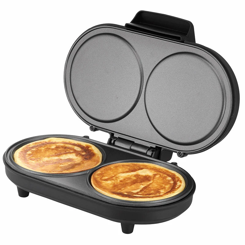 Unold Pancake-Maker American 2 blynams, 13,5 cm, juodas, nerūdijantis plienas