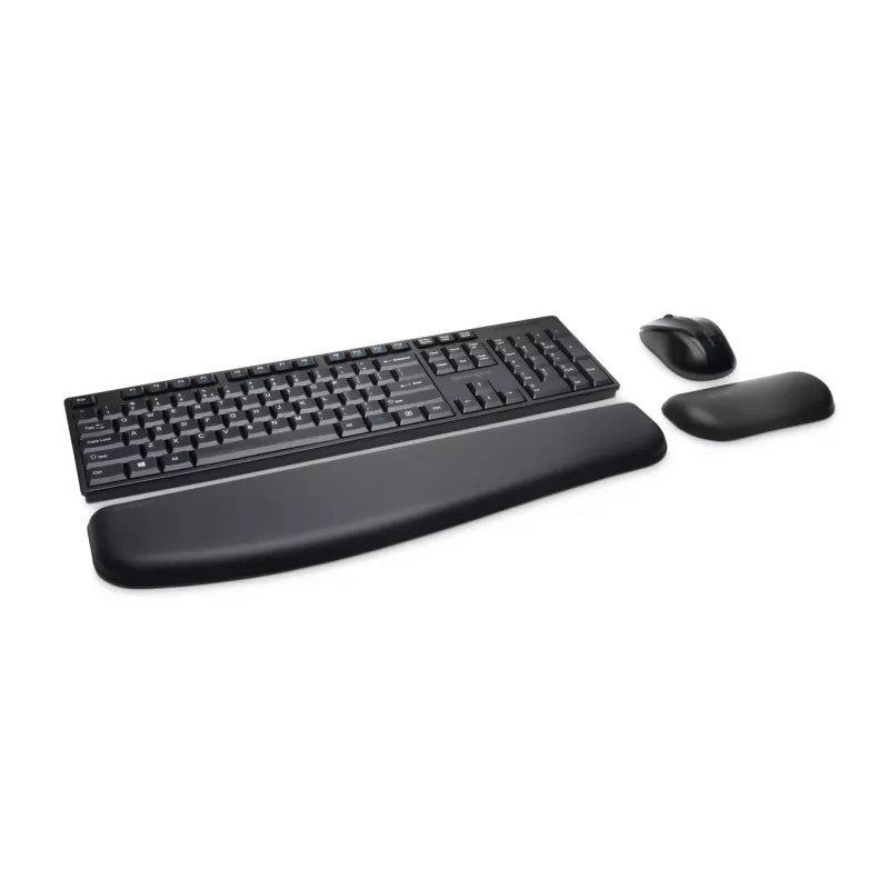 Kensington Pro Fit Wireless Desktop - Vokietija, pilno dydžio (100%), belaidis, RF Wireless, QWERTZ, juoda, pelė įtraukta