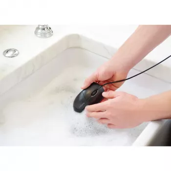 Kensington Pro Fit Wired Washable Mouse, ambidekstrinė, optinė, USB, 1600 DPI, juoda