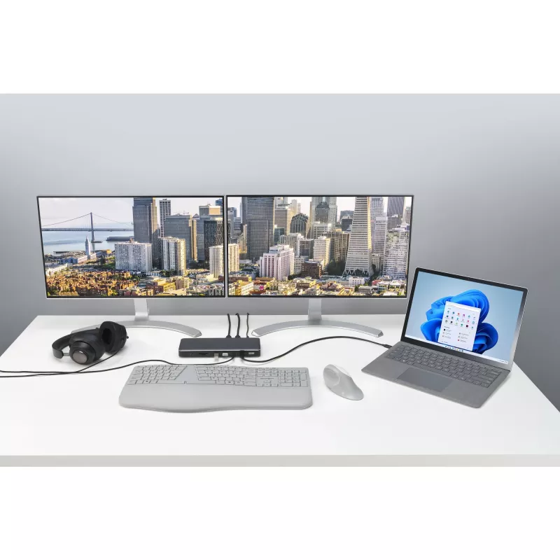 Kensington SD5760T Thunderbolt 4 dvigubos 4K dokų stotelė su 96W galios tiekimu