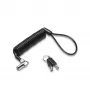 Kensington NanoSaver Portable spyna su raktu nešiojamam kompiuteriui, 2.3 m, Kensington, Raktas, Anglinis plienas, Juoda, Sidabrinė
