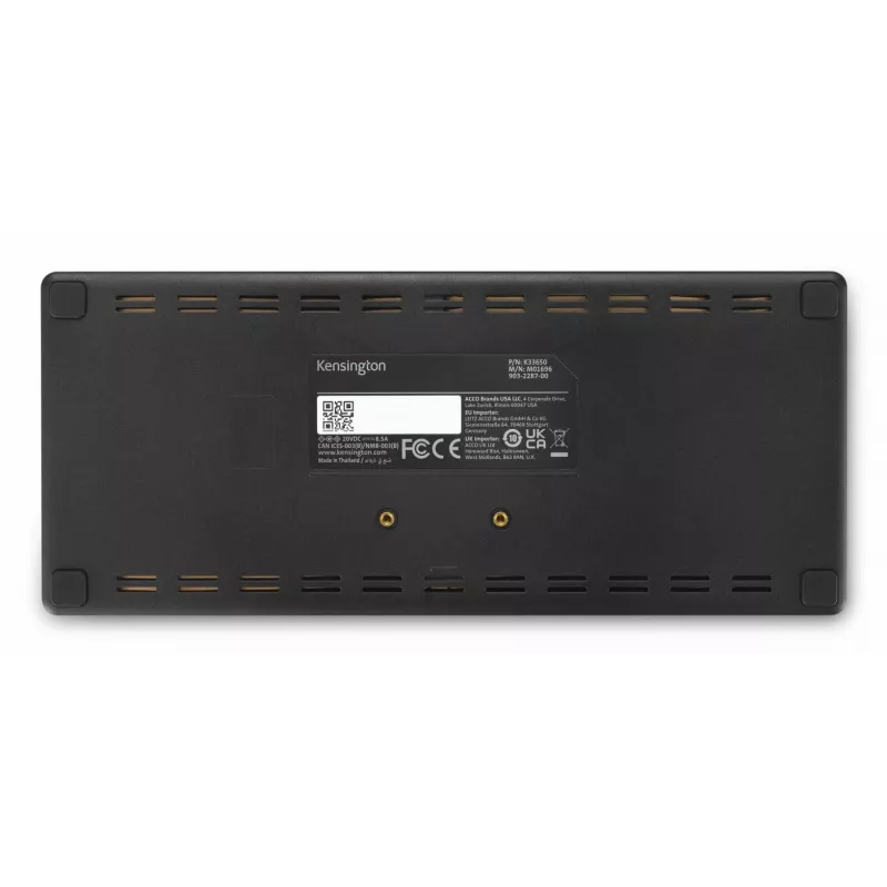 Kensington SD4781P EQ USB-C ir USB-A dviguba 4K dokų stotis, laidinė, USB 3.2 Gen 2 (3.1 Gen 2) Type-C, 100 W, 3.5 mm, 10/100/1000 Mbit/s, juoda