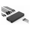 Kensington SD4781P EQ USB-C ir USB-A dviguba 4K dokų stotis, laidinė, USB 3.2 Gen 2 (3.1 Gen 2) Type-C, 100 W, 3.5 mm, 10/100/1000 Mbit/s, juoda