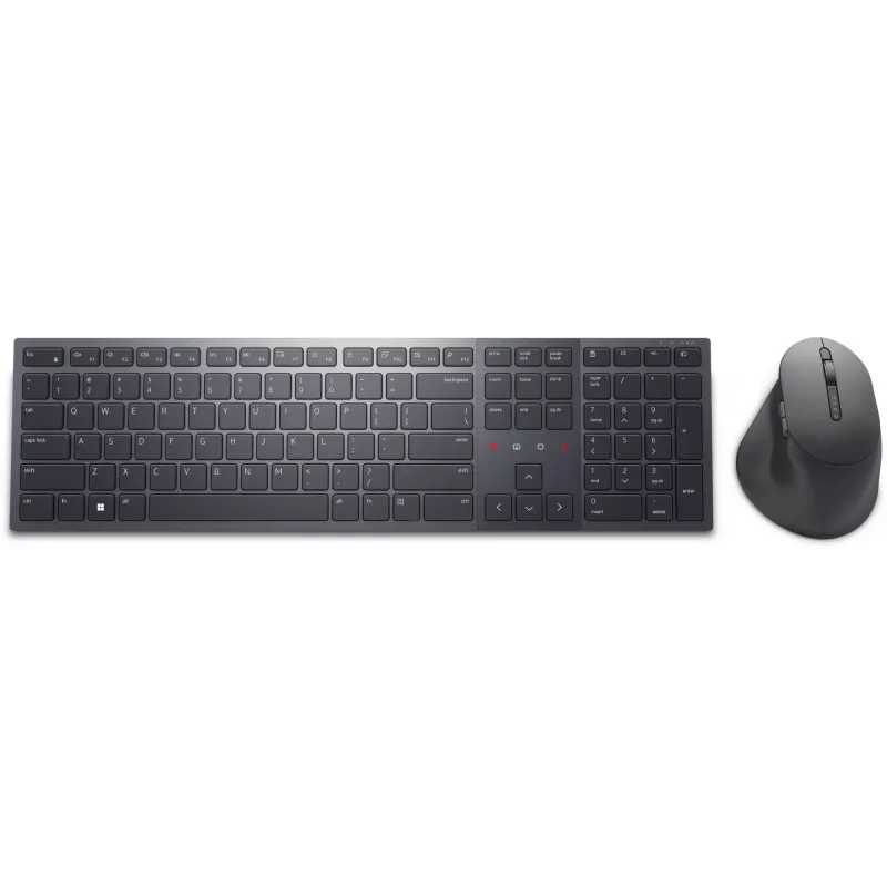 DELL KM900 belaidė klaviatūra ir pelė, RF Wireless + Bluetooth, QWERTZ vokiškas išdėstymas, grafito spalva