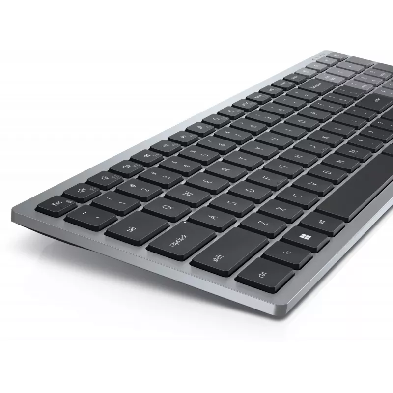 DELL KB740 belaidė klaviatūra Office RF Wireless Bluetooth QWERTZ vokiška pilkai juoda