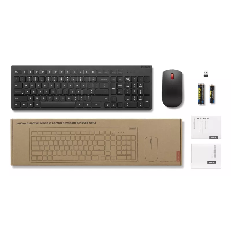 Lenovo 4X31R64467 belaidė klaviatūra su pele RF Wireless vokiškas išdėstymas juoda