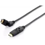 Equip Swivel HDMI 2.0 kabelis, 1 m, su pasukama jungtimi