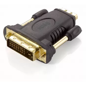 Equip DVI-D Dual Link į HDMI adapteris, DVI (24+1), HDMI A, juodas