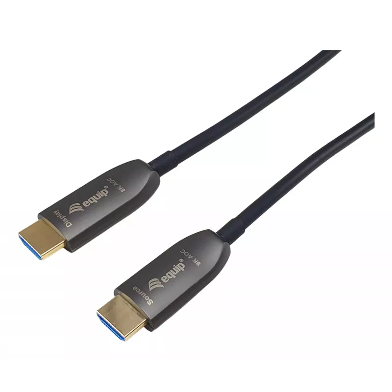 Equip HDMI 2.1 aktyvus optinis šarvuotas kabelis, 100 m, 8K/60Hz, 4K/120Hz, 48Gbps