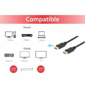 Equip DisplayPort 1.4 laidas, 10 m, 8K/60 Hz