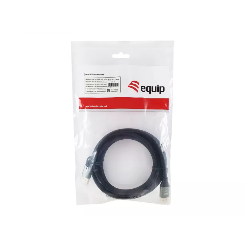 Equip DisplayPort 2.1 Premium laidas, 3,0 m, 16K/60Hz, 54 Gbps