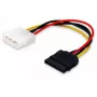 Equip SATA vidinis maitinimo laidas, Molex (4 kontaktų) į SATA 15 kontaktų, 0,15 m, tiesus, tiesus