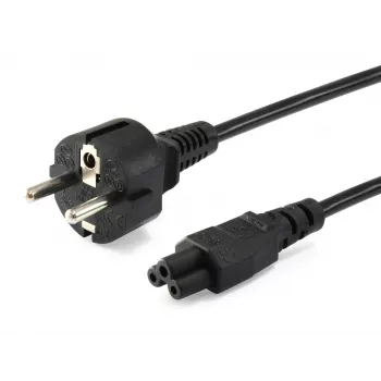 Equip 112151 Juodas 3 m maitinimo laidas su F tipo kištuku ir C5 mova