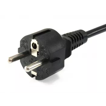 Equip 112151 Juodas 3 m maitinimo laidas su F tipo kištuku ir C5 mova