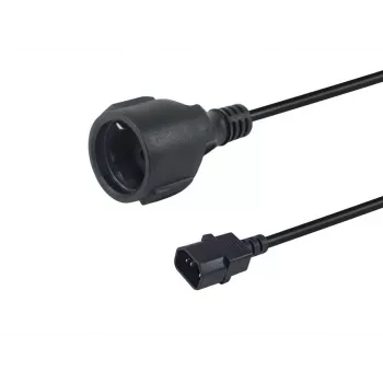 Maitinimo laidas Equip 112106 juodas 0,25 m IEC C14 CEE7/3