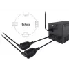 Maitinimo laidas Equip 112106 juodas 0,25 m IEC C14 CEE7/3