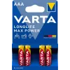 VARTA Longlife Max Power Micro AAA LR03 1x4 baterijos