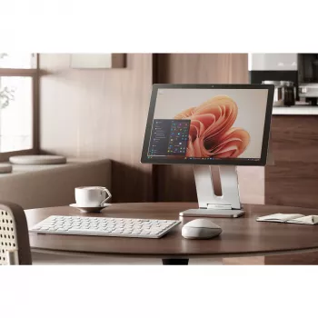 Kensington Elevated Stand for Surface, Platinum, Aliuminis, Guma, Termoplastinis poliuretanas (TPU), Cinkas, 126.4 mm, 139.3 mm, 193 mm, 612 g