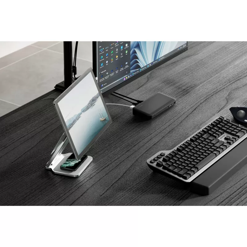 Kensington Elevated Stand for Surface, Platinum, Aliuminis, Guma, Termoplastinis poliuretanas (TPU), Cinkas, 126.4 mm, 139.3 mm, 193 mm, 612 g