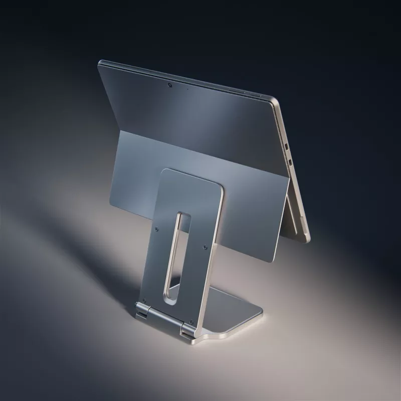 Kensington Elevated Stand for Surface, Platinum, Aliuminis, Guma, Termoplastinis poliuretanas (TPU), Cinkas, 126.4 mm, 139.3 mm, 193 mm, 612 g