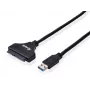 Equip USB 3.0 į SATA adapteris, juodas, 5 Gbit/s, CE, 50 mm, 9.5 mm, 550 mm