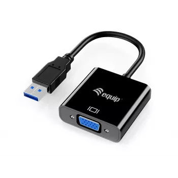 Equip USB 3.0 į VGA adapteris, 3.2 Gen 1 (3.1 Gen 1), USB Type-A, VGA (D-Sub) išėjimas, 1920 x 1080 pikseliai