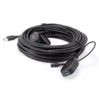 Equip 133348 USB 3.2 Gen 1 aktyvus ilginimo kabelis 15 m USB A juodas