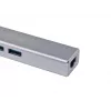 Equip USB-C į 3 prievadų USB 3.0 šakotuvas su Gigabit adapteriu, USB 3.2 Gen 1 Type-C, sidabrinis, aliuminis
