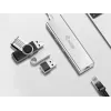 Equip USB-C į 3 prievadų USB 3.0 šakotuvas su Gigabit adapteriu, USB 3.2 Gen 1 Type-C, sidabrinis, aliuminis