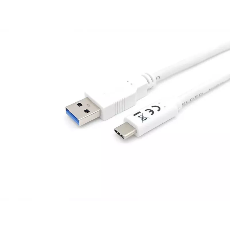 Equip USB 3.2 Gen 1 Type-C į A laidas, M/M, 1 m, USB A, USB C, USB 3.2 Gen 1 (3.1 Gen 1), 5 Gbit/s, Baltas