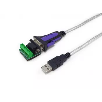 Equip USB-A į Serial RS-422/485 DB9 adapterio kabelis, pilkas, 1,5 m, USB Type-A, DB-9, vyriškas, vyriškas