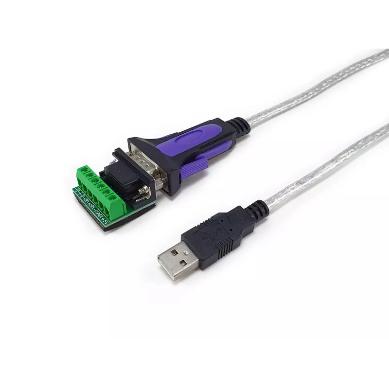 Equip USB-A į Serial RS-422/485 DB9 adapterio kabelis, pilkas, 1,5 m, USB Type-A, DB-9, vyriškas, vyriškas