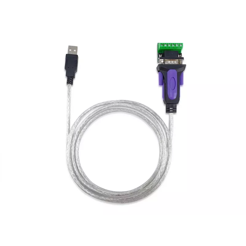 Equip USB-A į Serial RS-422/485 DB9 adapterio kabelis, pilkas, 1,5 m, USB Type-A, DB-9, vyriškas, vyriškas