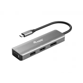 Equip USB-C į HDMI/DisplayPort/VGA/USB adapteris, 4-in-1, 4K
