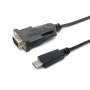 Equip USB-C į Serial DB9 kabelis M/M 1,5 m juodas
