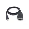 Equip USB-C į Serial DB9 kabelis M/M 1,5 m juodas
