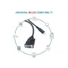 Equip USB-C į Serial DB9 kabelis M/M 1,5 m juodas