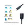 Equip USB-C į Serial DB9 kabelis M/M 1,5 m juodas