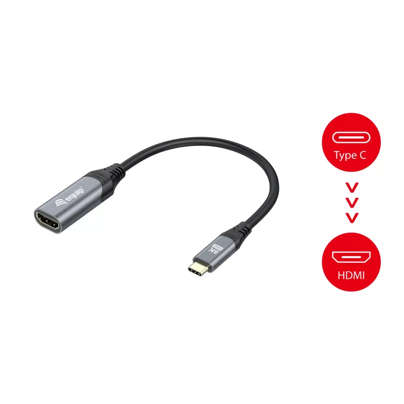 Equip USB-C į HDMI 2.1 adapteris 8K 30Hz 0,15m