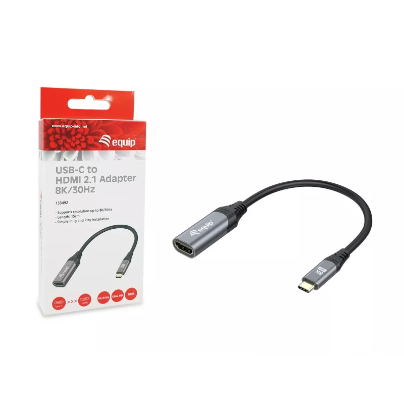 Equip USB-C į HDMI 2.1 adapteris 8K 30Hz 0,15m