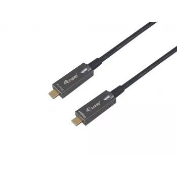 Equip USB-C į C aktyvus optinis kabelis, vyriškas/vyriškas, 5,0 m, PD 60W, 4K/60Hz, 10Gbps, vaizdas+duomenys+PD