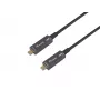 Equip USB-C į C aktyvus optinis kabelis, vyriškas/vyriškas, 5,0 m, PD 60W, 4K/60Hz, 10Gbps, vaizdas+duomenys+PD