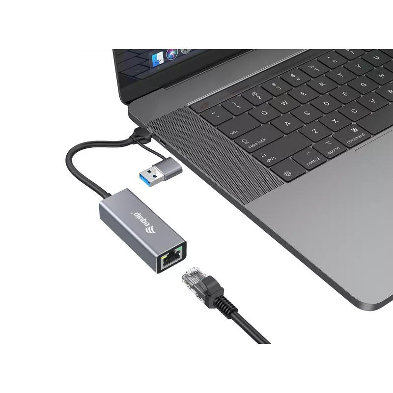 Equip 133495 USB-C / USB-A prie 2,5 Gigabit Ethernet tinklo adapteris