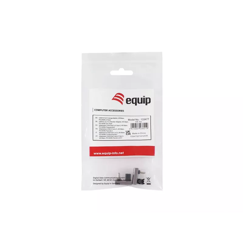 USB 4 C-C adapteris Equip 133477 40Gbps PD 240W 2 vnt. pakuotė