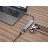 Equip USB-C 8 in 1 universalus adapteris, laidinis, USB Type-C, 100 W, 1000 Mbit/s, 1000BASE-T, IEEE 802.3ab
