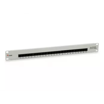 Equip 25 prievadų Cat.3 RJ45 ISDN skirstomasis skydas, šviesiai pilkas