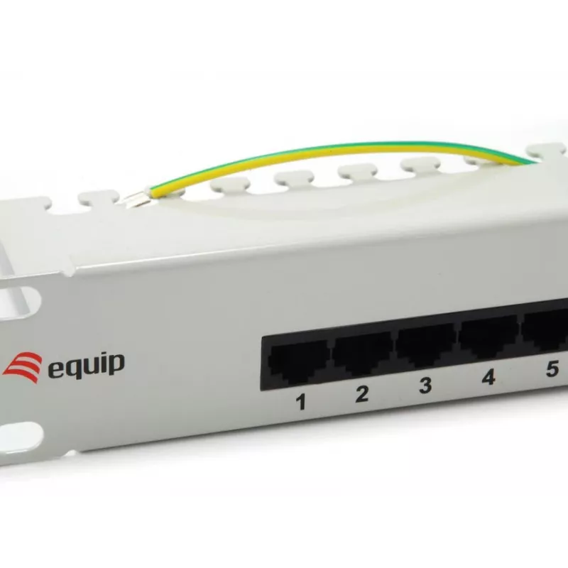 Equip 25 prievadų Cat.3 RJ45 ISDN skirstomasis skydas, šviesiai pilkas