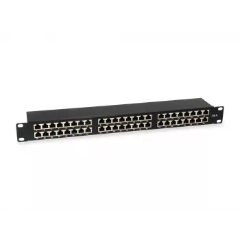Equip 48 prievadų Cat.6 ekranuotas skirstomasis skydelis, juodas
